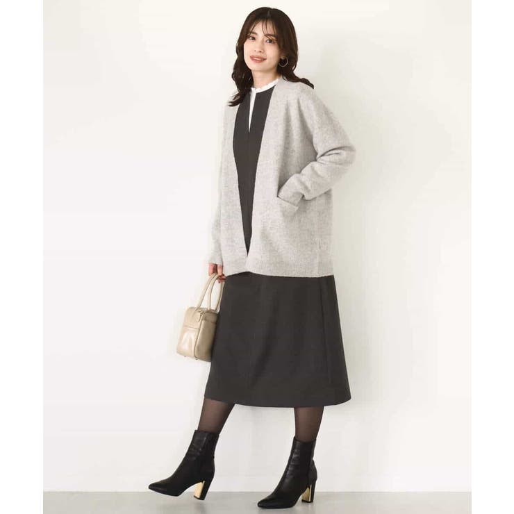 ソフト起毛ニットカーディガン/洗える/WEB限定サイズあり | OFUON | 詳細画像4 