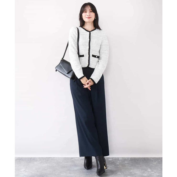 ラメ入りツイードニットジャケット/洗える/WEB限定サイズあり | OFUON | 詳細画像11 