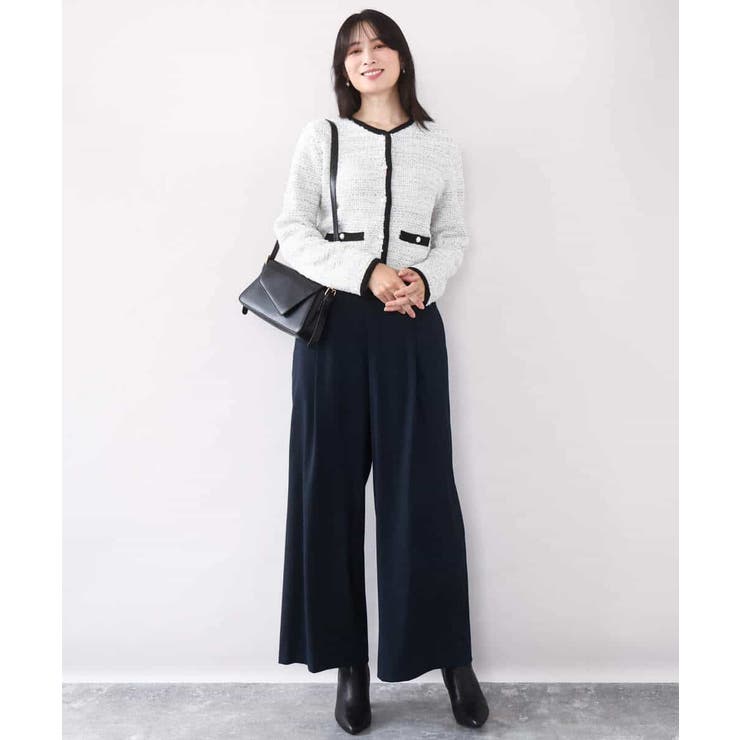 ラメ入りツイードニットジャケット/洗える/WEB限定サイズあり | OFUON | 詳細画像12 