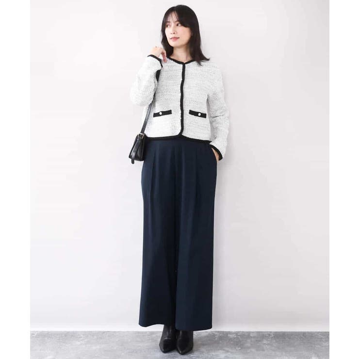 ラメ入りツイードニットジャケット/洗える/WEB限定サイズあり | OFUON | 詳細画像13 