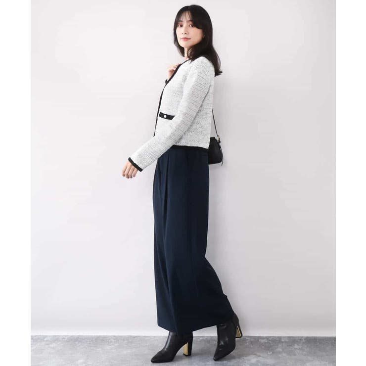 ラメ入りツイードニットジャケット/洗える/WEB限定サイズあり | OFUON | 詳細画像14 