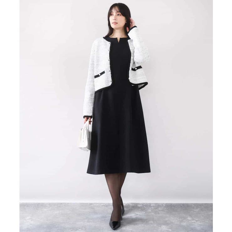 ラメ入りツイードニットジャケット/洗える/WEB限定サイズあり | OFUON | 詳細画像16 