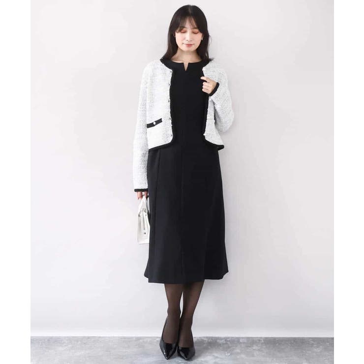 ラメ入りツイードニットジャケット/洗える/WEB限定サイズあり | OFUON | 詳細画像17 