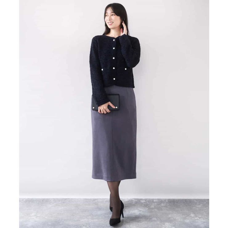 ラメ入りツイードニットジャケット/洗える/WEB限定サイズあり | OFUON | 詳細画像2 