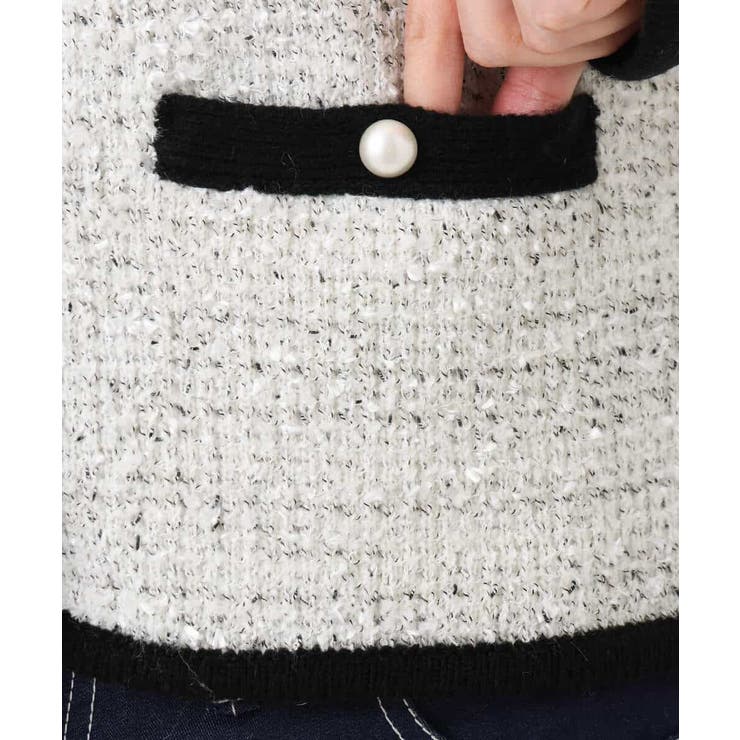 ラメ入りツイードニットジャケット/洗える/WEB限定サイズあり | OFUON | 詳細画像23 