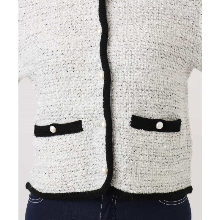 ラメ入りツイードニットジャケット/洗える/WEB限定サイズあり | OFUON | 詳細画像24 