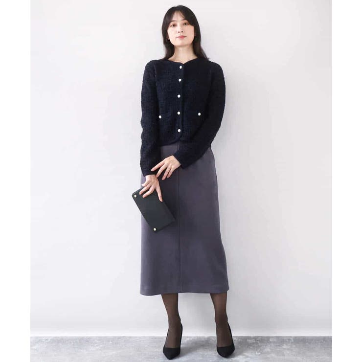 ラメ入りツイードニットジャケット/洗える/WEB限定サイズあり | OFUON | 詳細画像3 