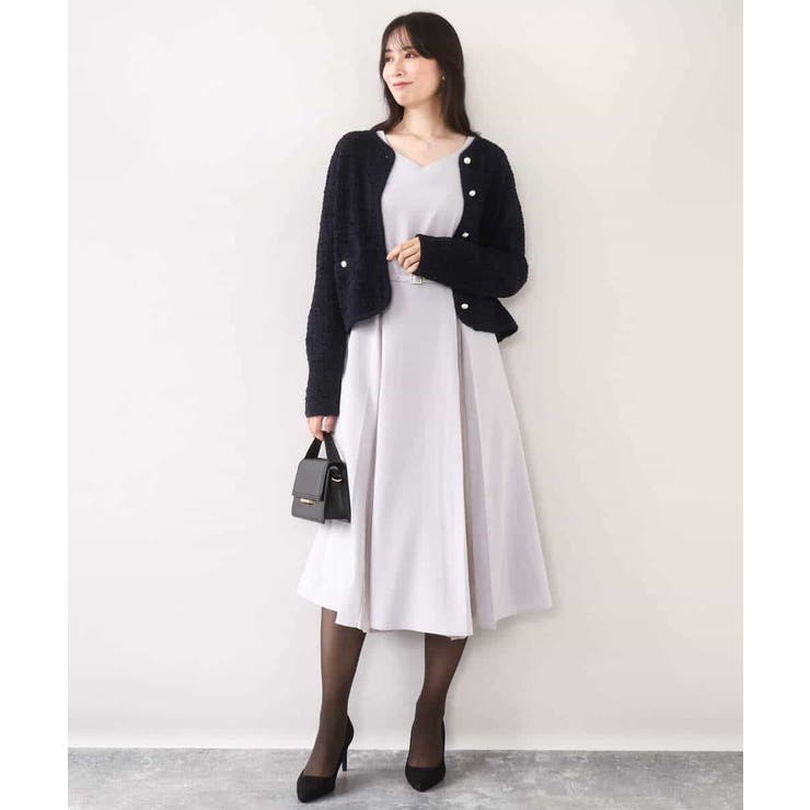 ラメ入りツイードニットジャケット/洗える/WEB限定サイズあり | OFUON | 詳細画像6 