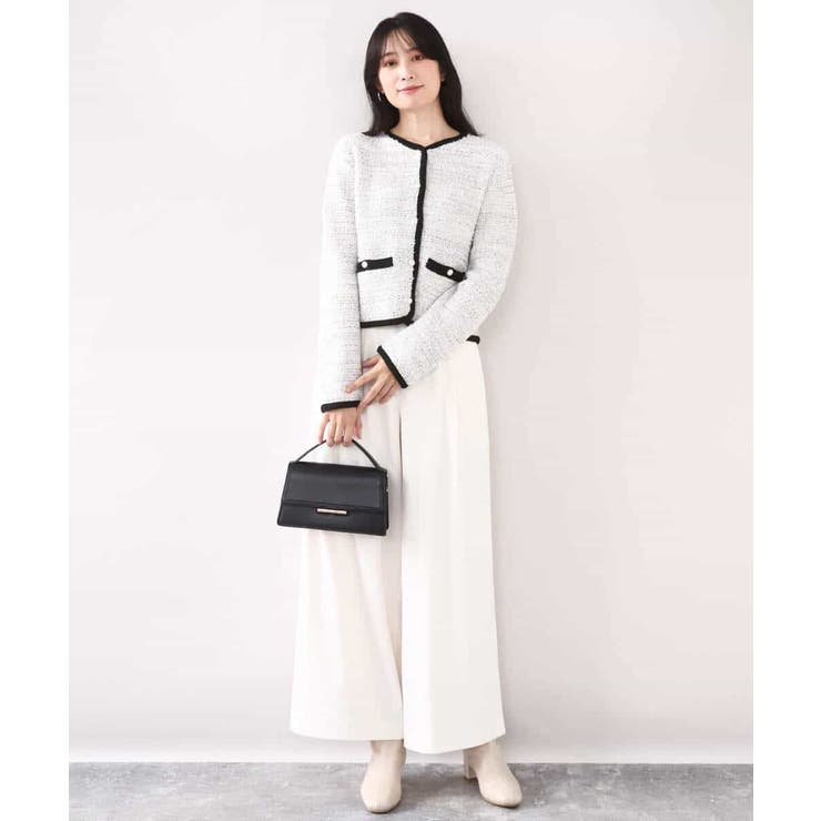 ラメ入りツイードニットジャケット/洗える/WEB限定サイズあり | OFUON | 詳細画像8 