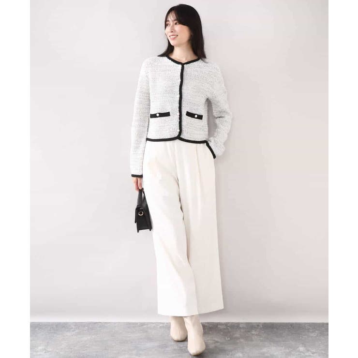 ラメ入りツイードニットジャケット/洗える/WEB限定サイズあり | OFUON | 詳細画像9 