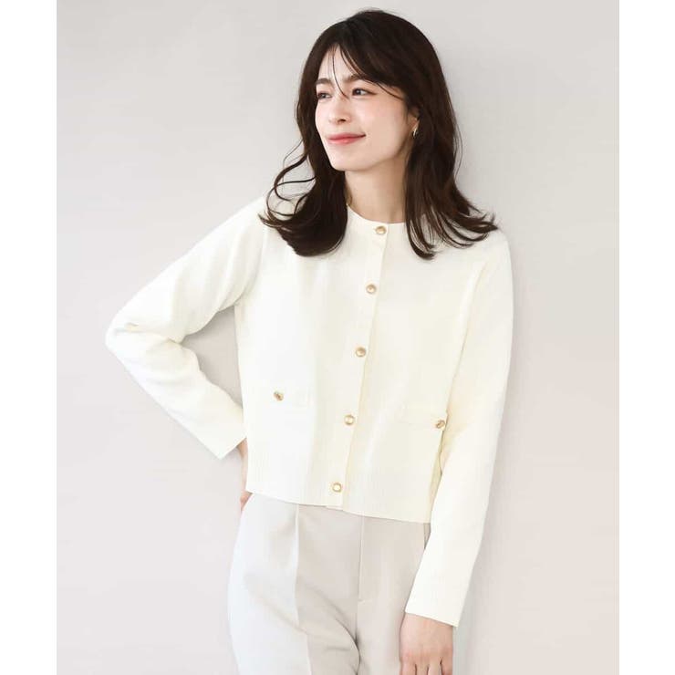 ジャケットライクニットカーディガン/洗える/WEB限定 | OFUON | 詳細画像13 