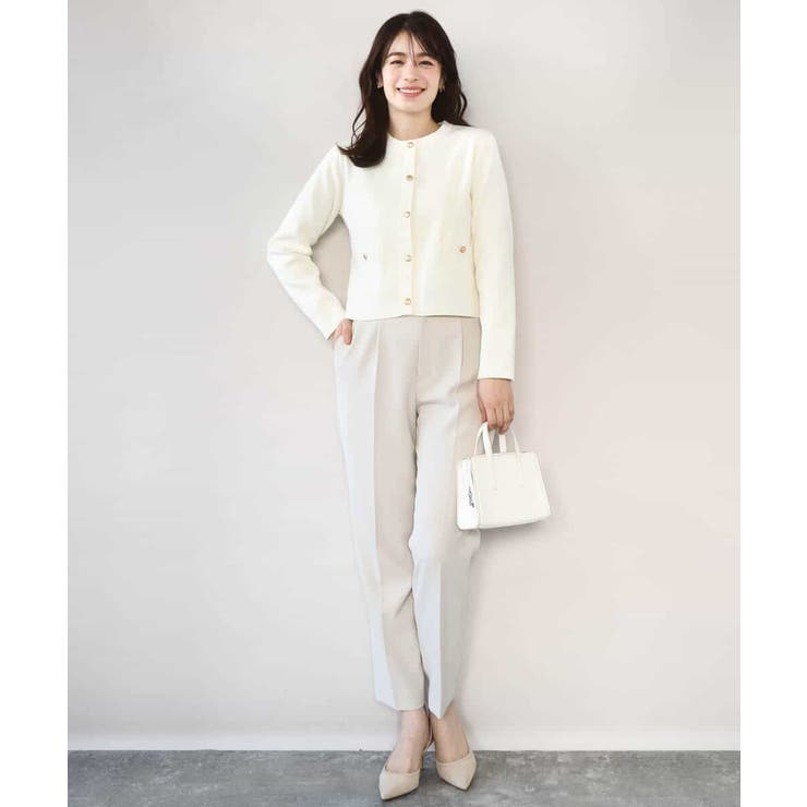 ジャケットライクニットカーディガン/洗える/WEB限定 | OFUON | 詳細画像14 