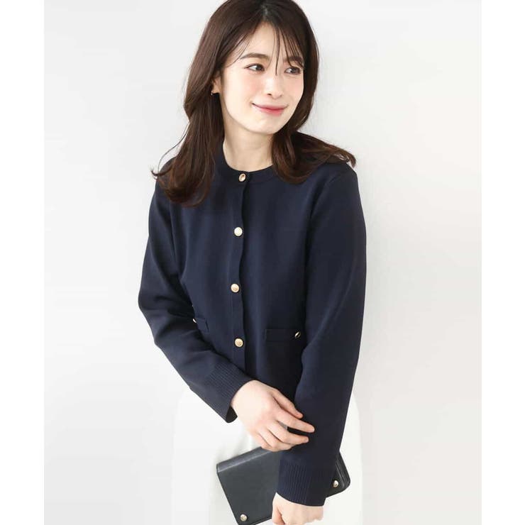 ジャケットライクニットカーディガン/洗える/WEB限定 | OFUON | 詳細画像6 