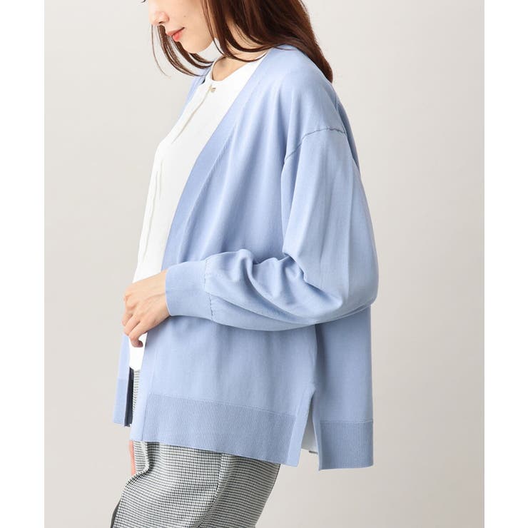 ライトブルー | コクーンスリーブ着流しカーディガン/洗える | OFUON