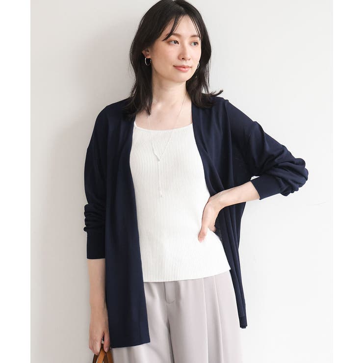 ネイビー | 着流しカーディガン/接触冷感/洗える/WEB限定サイズあり | OFUON