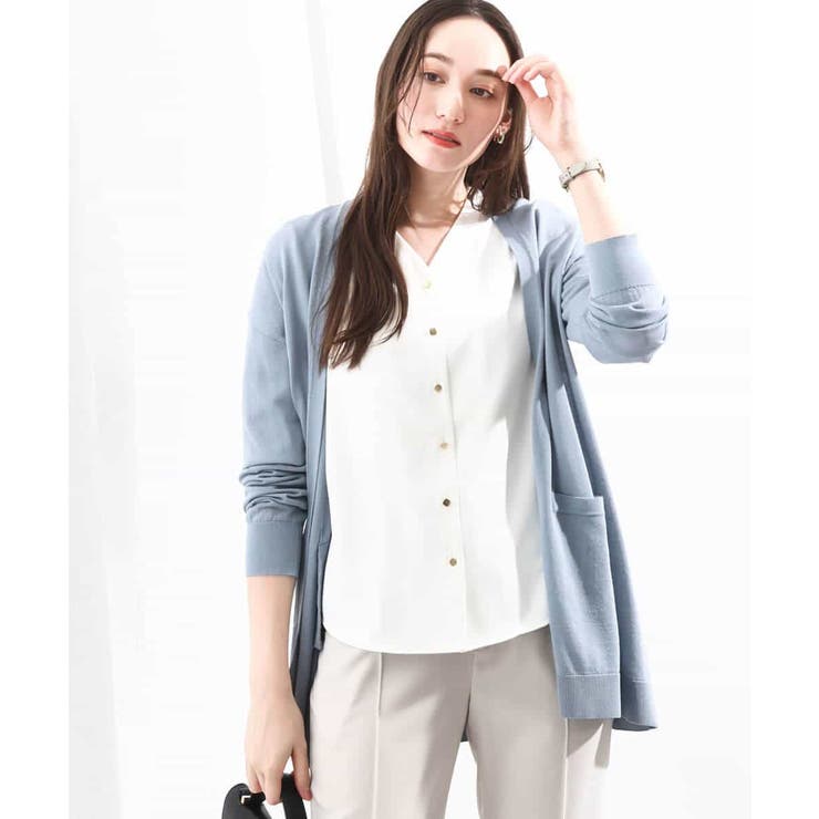 着流しシアーニットカーディガン/洗える | OFUON | 詳細画像29 