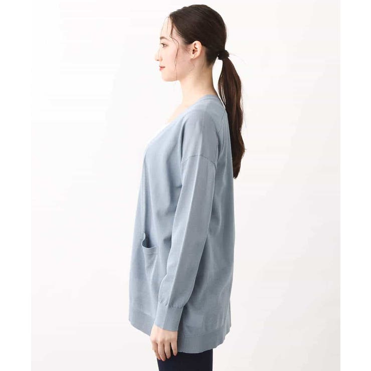 着流しシアーニットカーディガン/洗える | OFUON | 詳細画像3 