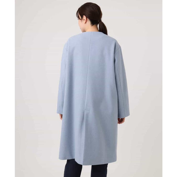 ウール混ノーカラーコート/WEB限定サイズあり | OFUON | 詳細画像15 