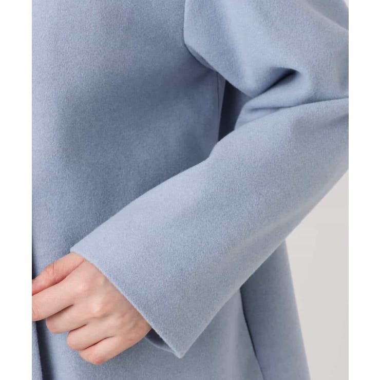 ウール混ノーカラーコート/WEB限定サイズあり | OFUON | 詳細画像17 