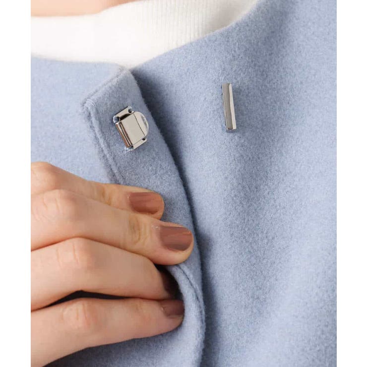 ウール混ノーカラーコート/WEB限定サイズあり | OFUON | 詳細画像21 