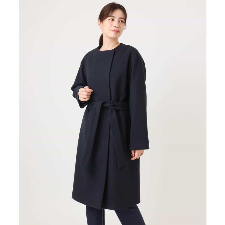 ウール混ノーカラーコート/WEB限定サイズあり | OFUON | 詳細画像23 