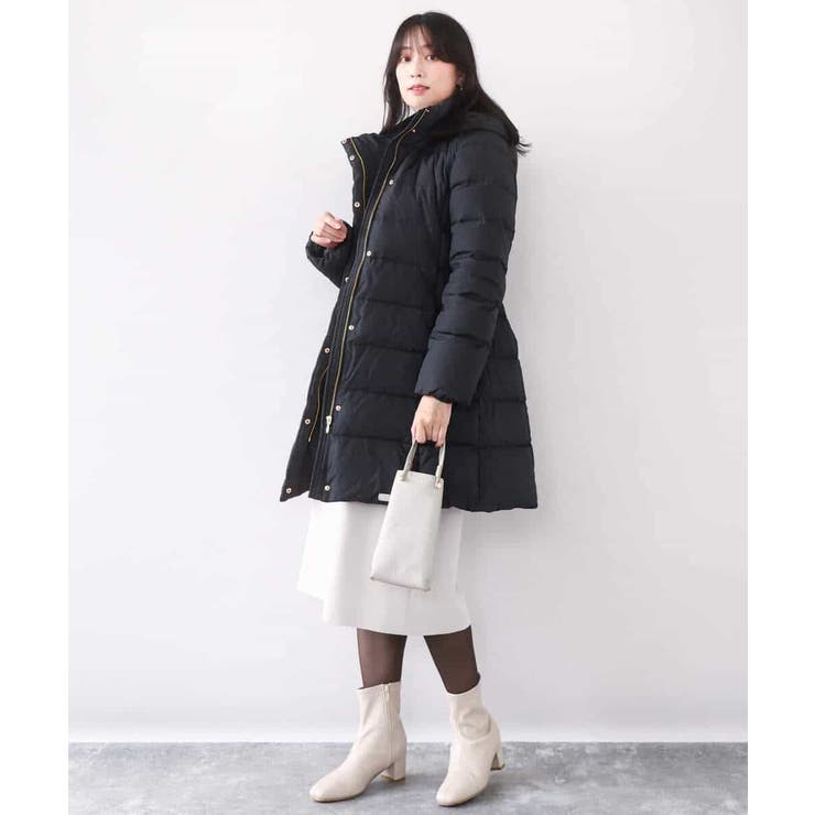 ベルト付きスムースタフタロングダウン/WEB限定サイズあり | OFUON | 詳細画像12 