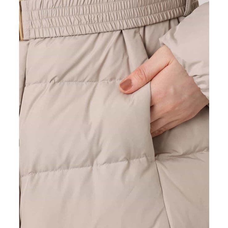 ベルト付きスムースタフタロングダウン/WEB限定サイズあり | OFUON | 詳細画像19 