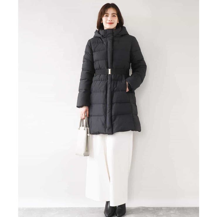 ベルト付きスムースタフタロングダウン/WEB限定サイズあり | OFUON | 詳細画像2 