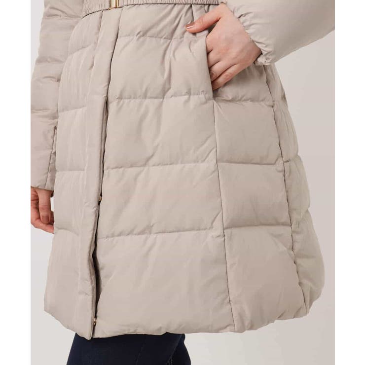 ベルト付きスムースタフタロングダウン/WEB限定サイズあり | OFUON | 詳細画像20 