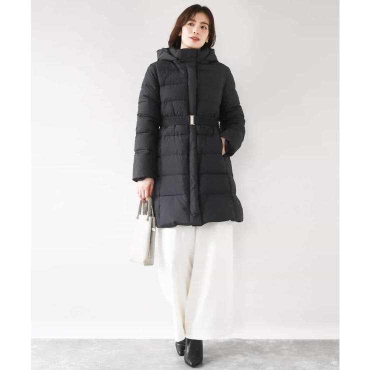 ベルト付きスムースタフタロングダウン/WEB限定サイズあり | OFUON | 詳細画像3 