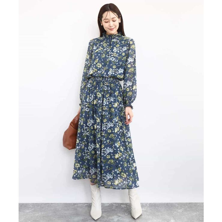 クラシックフラワープリント シフォンブラウス/洗える | MK MICHEL KLEIN | 詳細画像10 