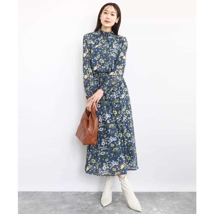 クラシックフラワープリント シフォンブラウス/洗える | MK MICHEL KLEIN | 詳細画像11 