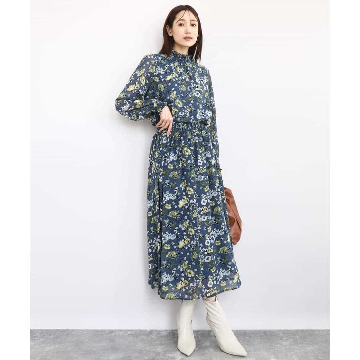 クラシックフラワープリント シフォンブラウス/洗える | MK MICHEL KLEIN | 詳細画像12 