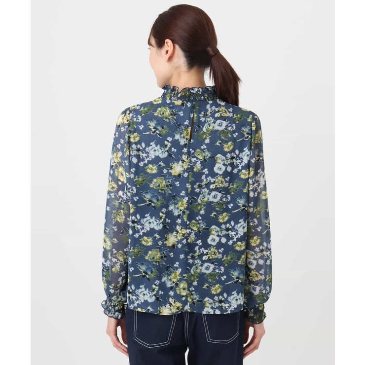 クラシックフラワープリント シフォンブラウス/洗える | MK MICHEL KLEIN | 詳細画像19 