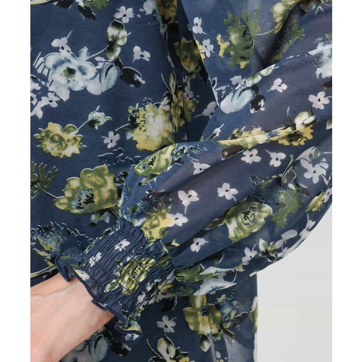 クラシックフラワープリント シフォンブラウス/洗える | MK MICHEL KLEIN | 詳細画像22 