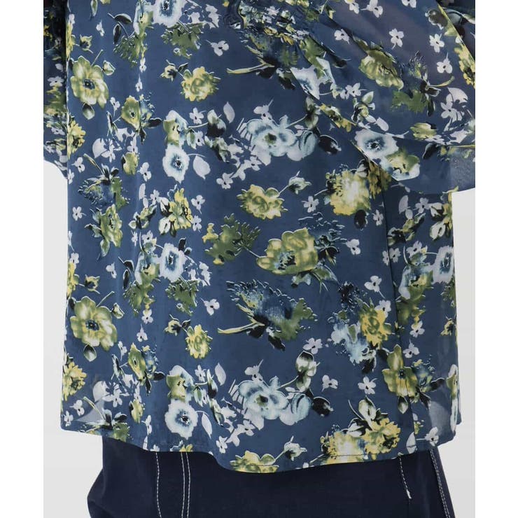 クラシックフラワープリント シフォンブラウス/洗える | MK MICHEL KLEIN | 詳細画像23 