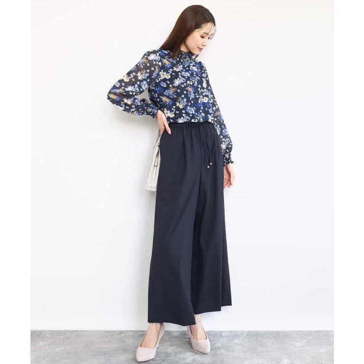 クラシックフラワープリント シフォンブラウス/洗える | MK MICHEL KLEIN | 詳細画像5 