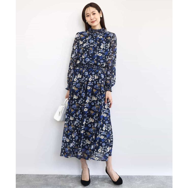 クラシックフラワープリント シフォンブラウス/洗える | MK MICHEL KLEIN | 詳細画像6 