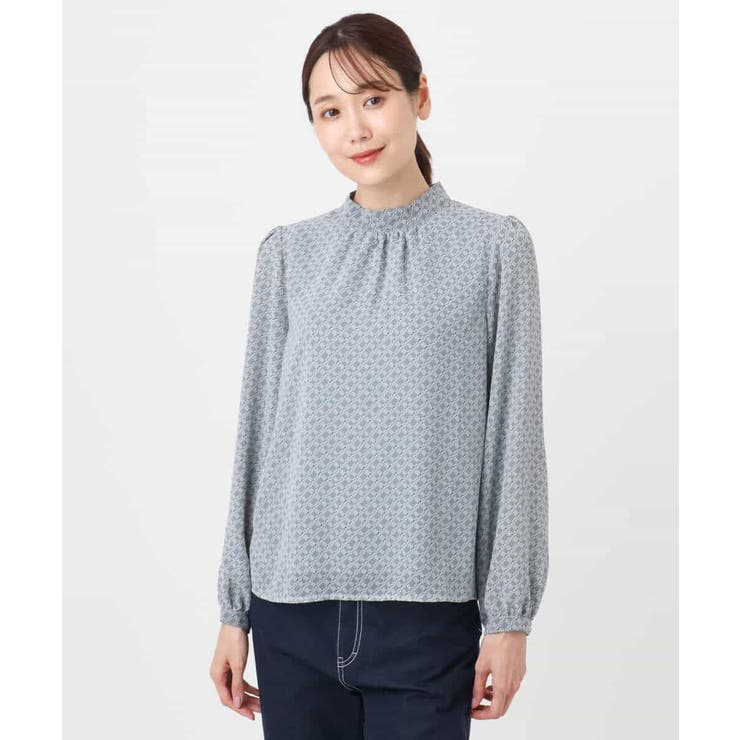 チェック柄ボウタイシフォンブラウス/洗える | MK MICHEL KLEIN | 詳細画像28 