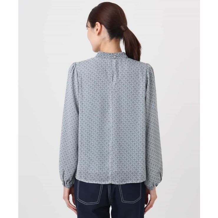 チェック柄ボウタイシフォンブラウス/洗える | MK MICHEL KLEIN | 詳細画像30 