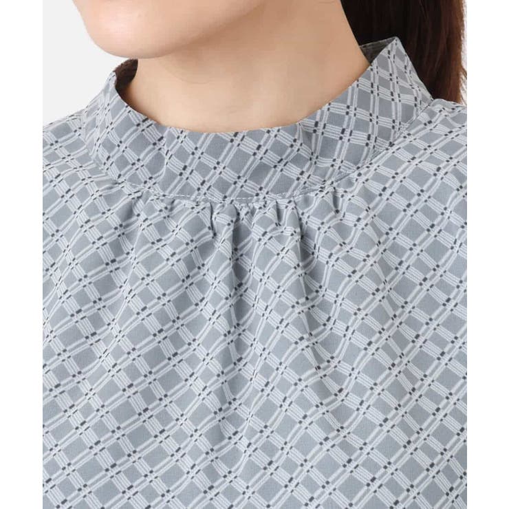 チェック柄ボウタイシフォンブラウス/洗える | MK MICHEL KLEIN | 詳細画像31 