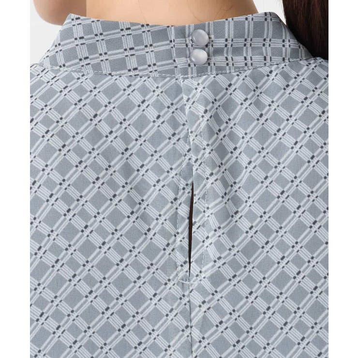 チェック柄ボウタイシフォンブラウス/洗える | MK MICHEL KLEIN | 詳細画像32 