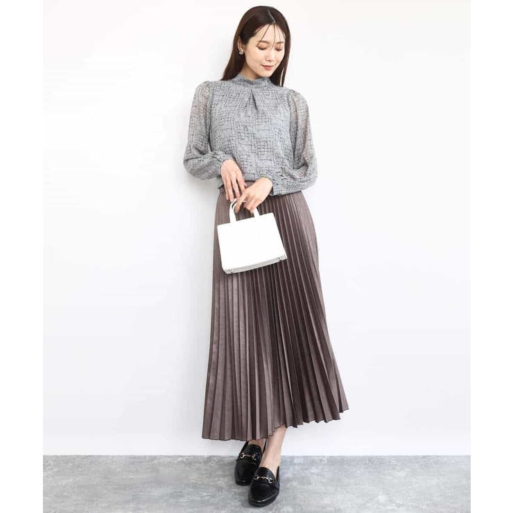 ツイード調チェックプリント シフォンブラウス/洗える | MK MICHEL KLEIN | 詳細画像11 