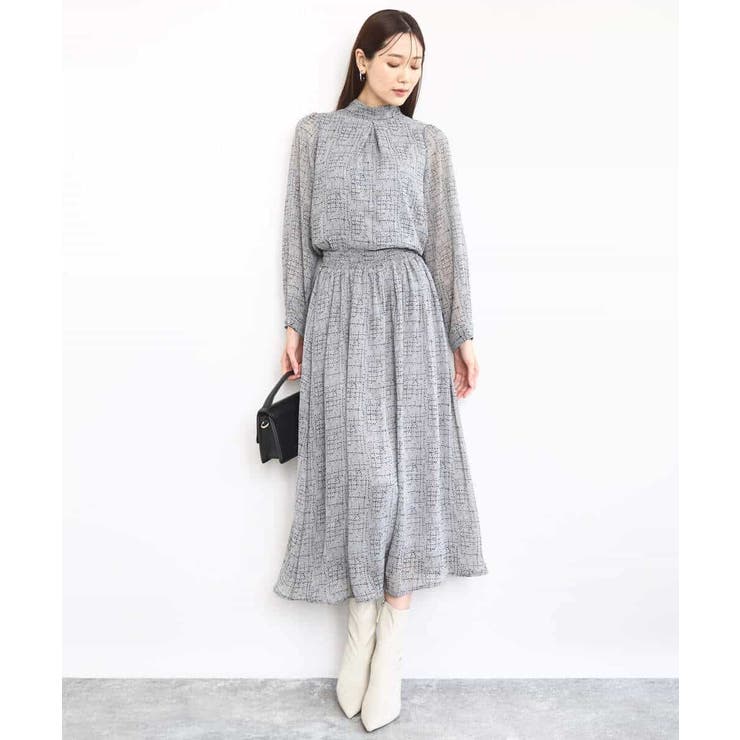 ツイード調チェックプリント シフォンブラウス/洗える | MK MICHEL KLEIN | 詳細画像14 