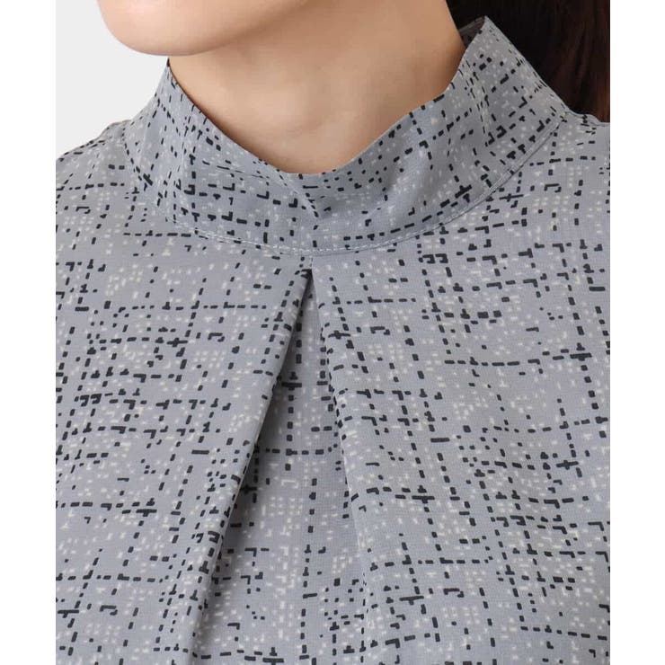 ツイード調チェックプリント シフォンブラウス/洗える | MK MICHEL KLEIN | 詳細画像20 