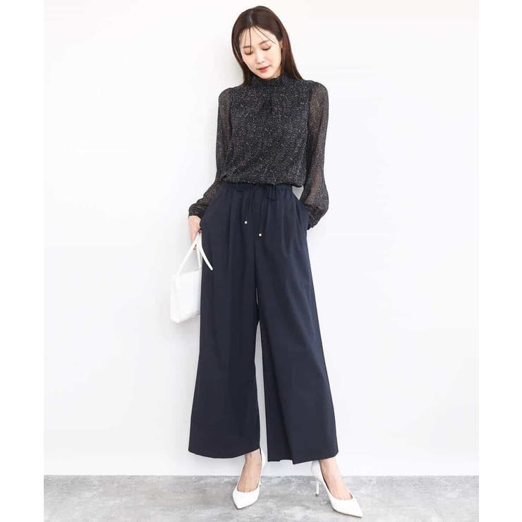 ツイード調チェックプリント シフォンブラウス/洗える | MK MICHEL KLEIN | 詳細画像6 