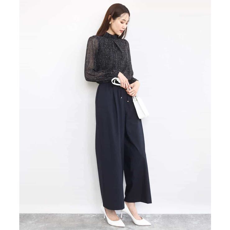 ツイード調チェックプリント シフォンブラウス/洗える | MK MICHEL KLEIN | 詳細画像7 