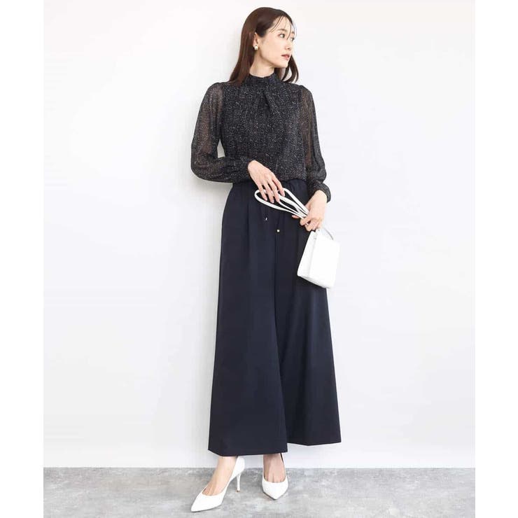 ツイード調チェックプリント シフォンブラウス/洗える | MK MICHEL KLEIN | 詳細画像8 