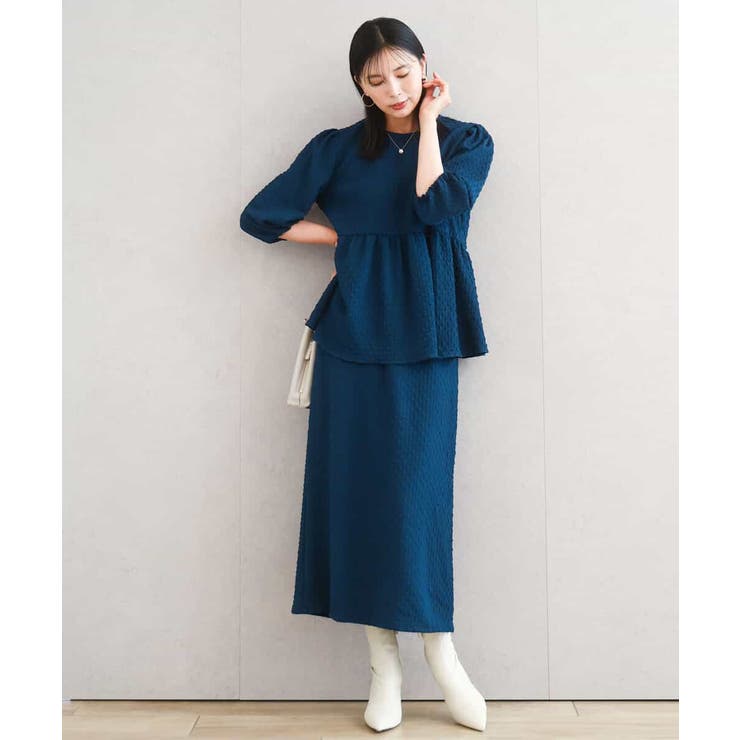 エンボス加工ペプラムブラウス/洗える | MK MICHEL KLEIN | 詳細画像10 