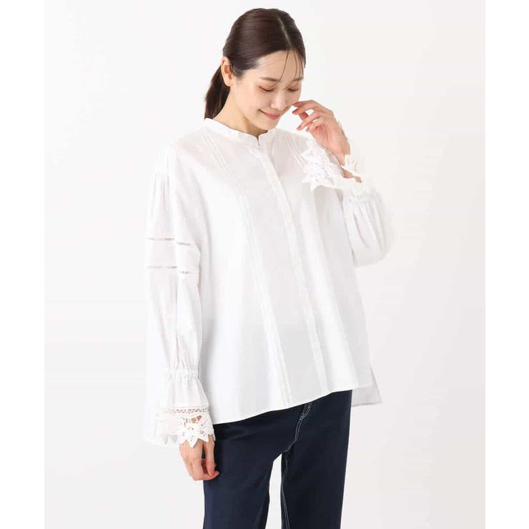 コットンレースブラウス/洗える | MK MICHEL KLEIN | 詳細画像34 